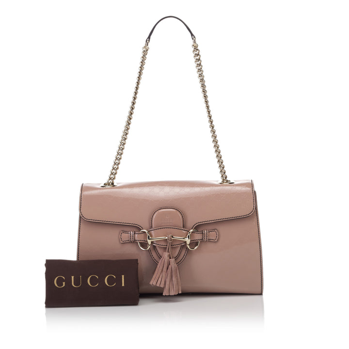 emily guccissima patent leather bag