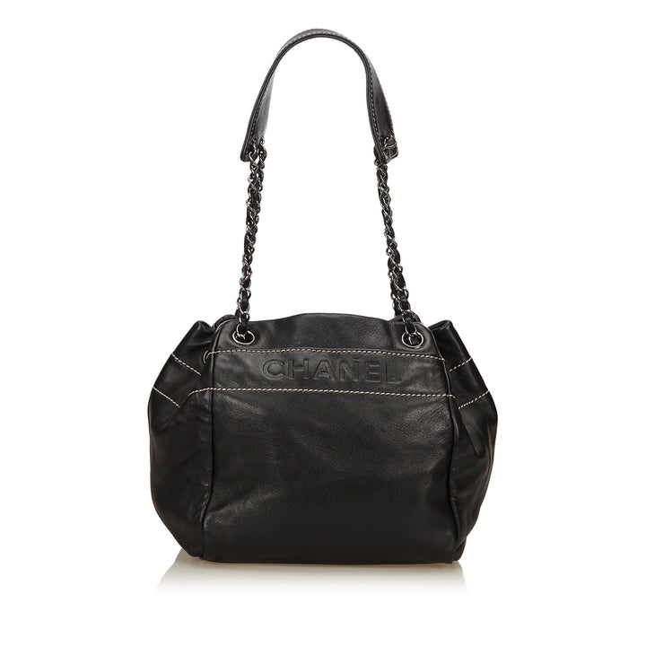 lambskin leather shoulder bag