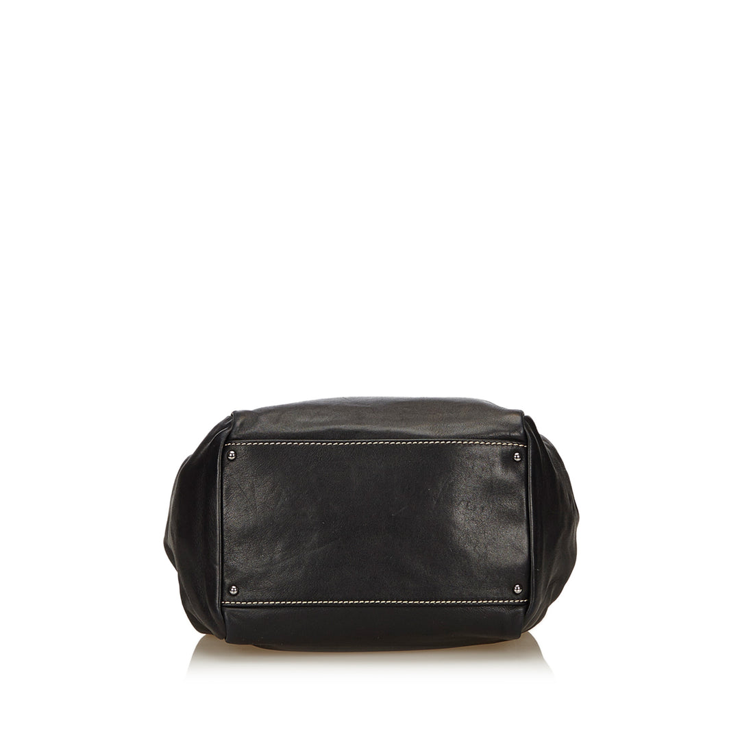 lambskin leather shoulder bag