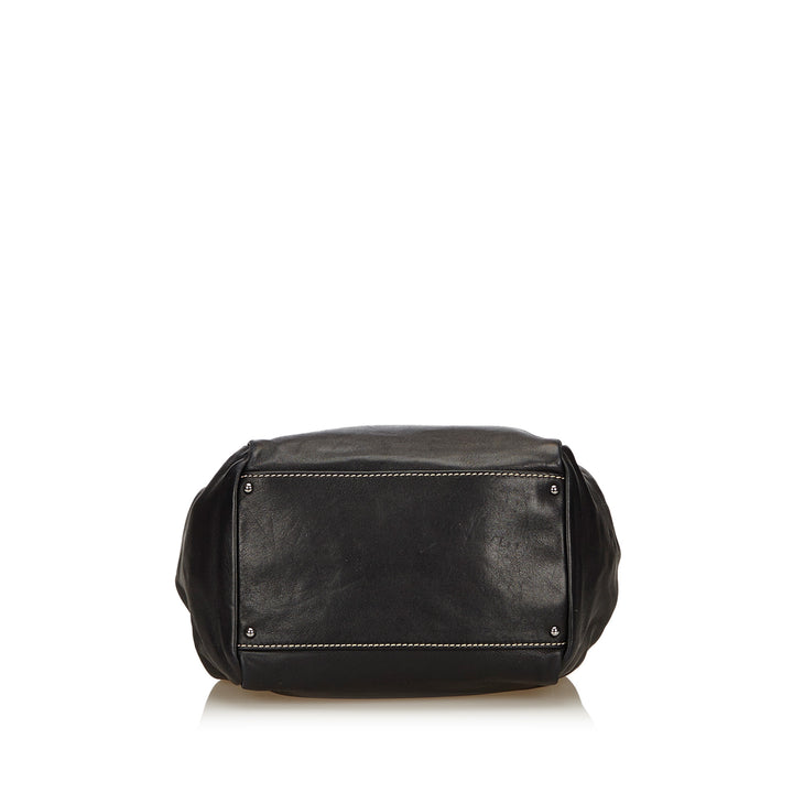 lambskin leather shoulder bag