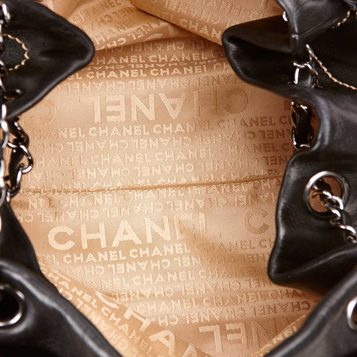 lambskin leather shoulder bag