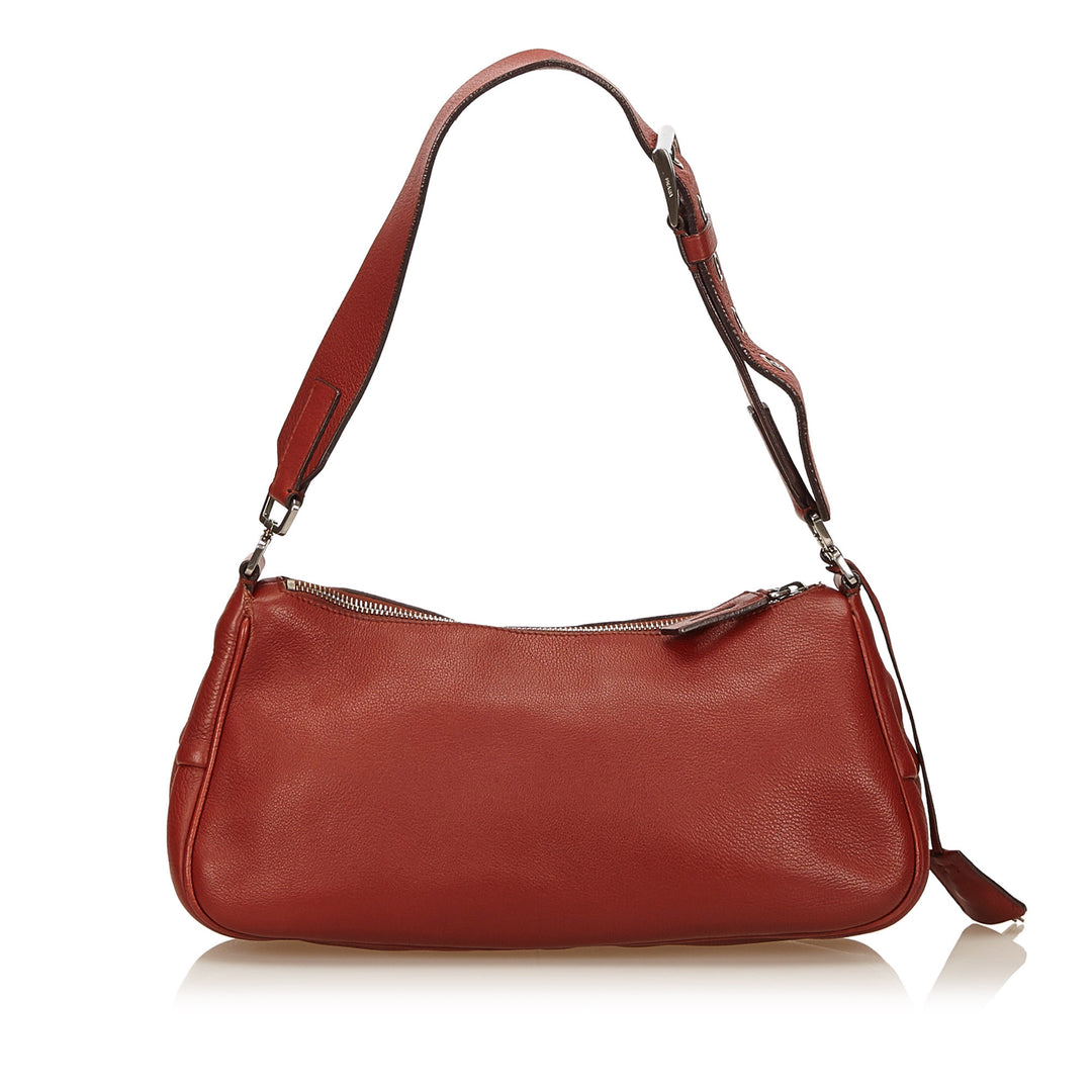 vitello daino leather shoulder bag