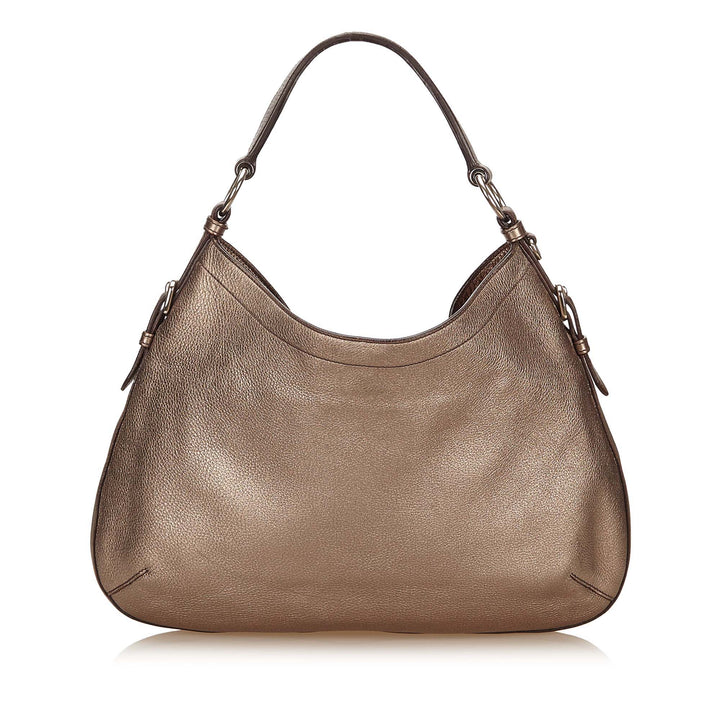 vitello daino leather hobo bag