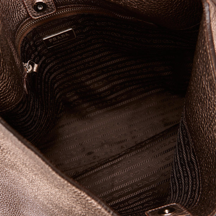 vitello daino leather hobo bag
