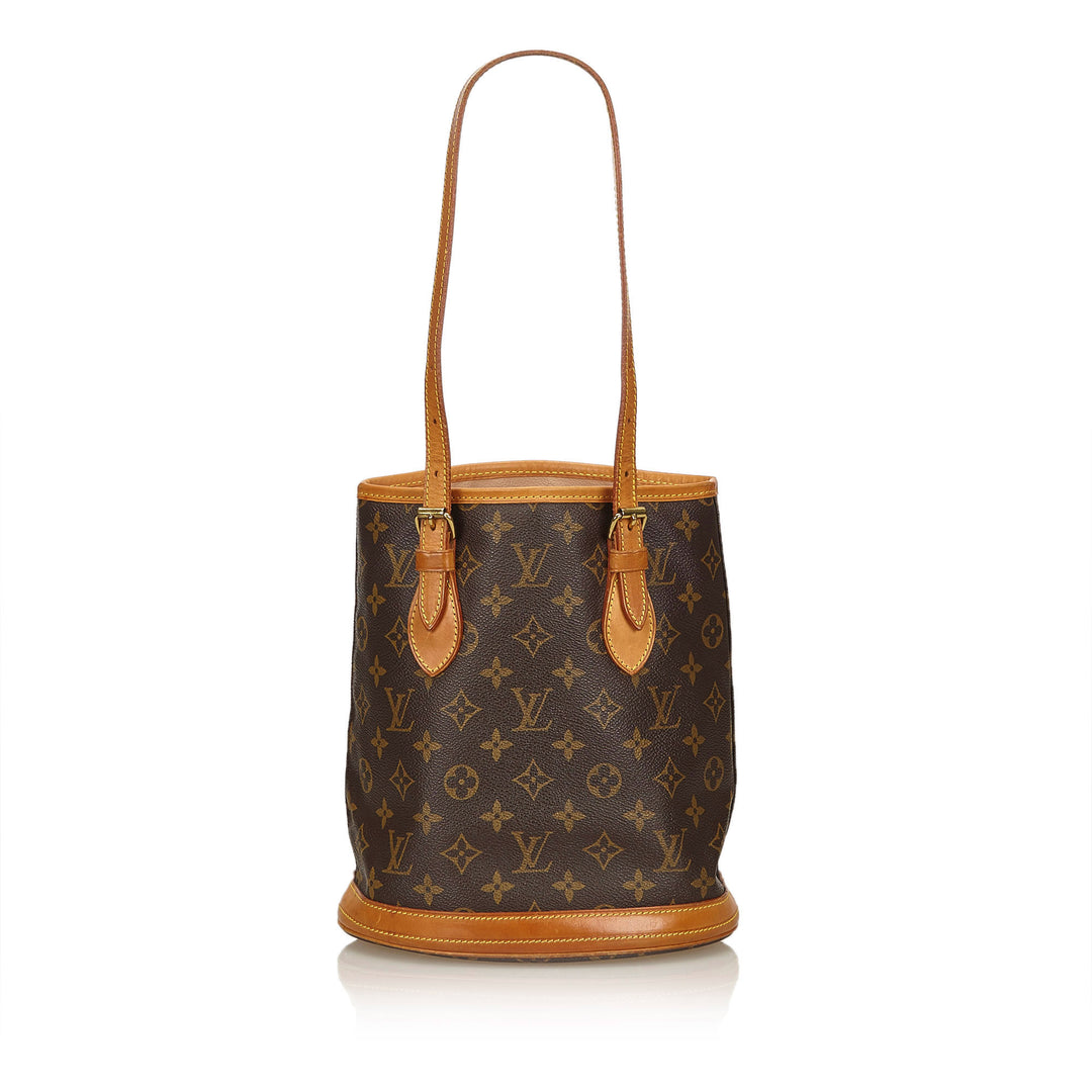 petit bucket monogram canvas tote bag