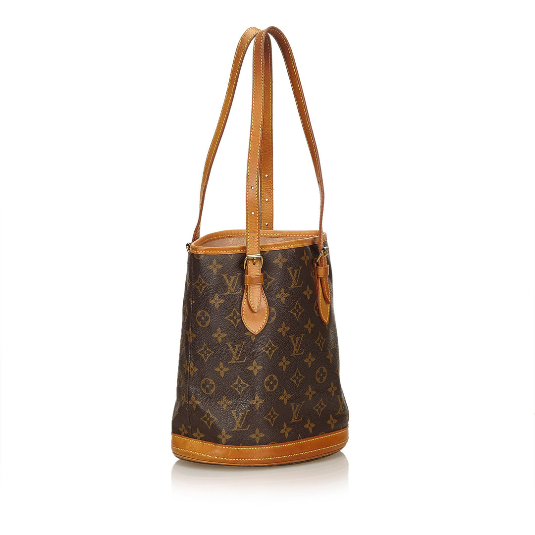 petit bucket monogram canvas tote bag