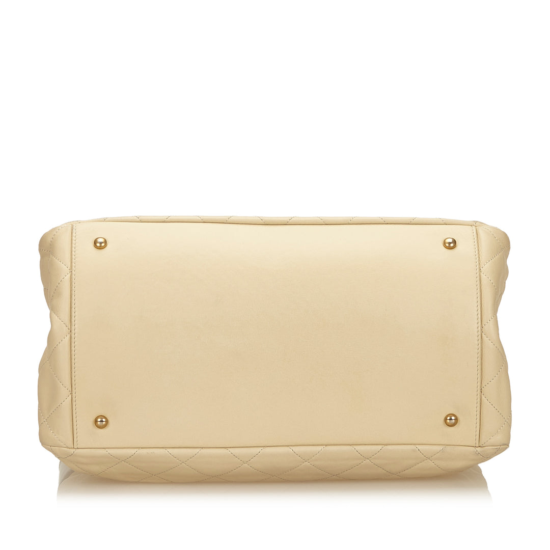 in the mix calf leather tote bag