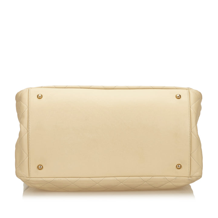 in the mix calf leather tote bag