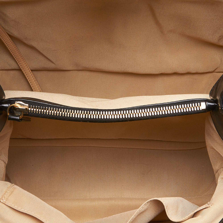 in the mix calf leather tote bag