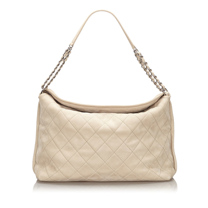 french riviera quilted suede hobo bag
