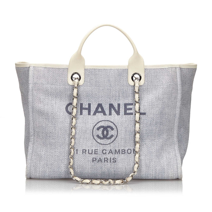 deauville xl tweed raffia tote bag
