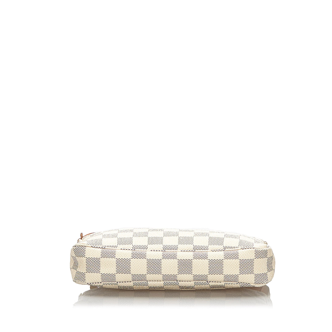 pochette accessoires damier azur canvas bag