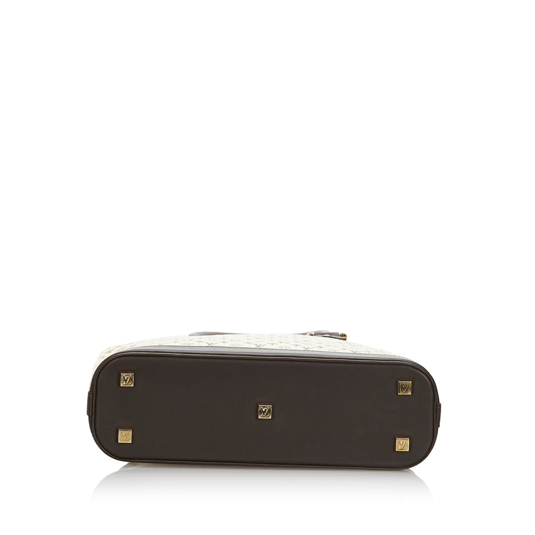 alma haut mini lin canvas handbag