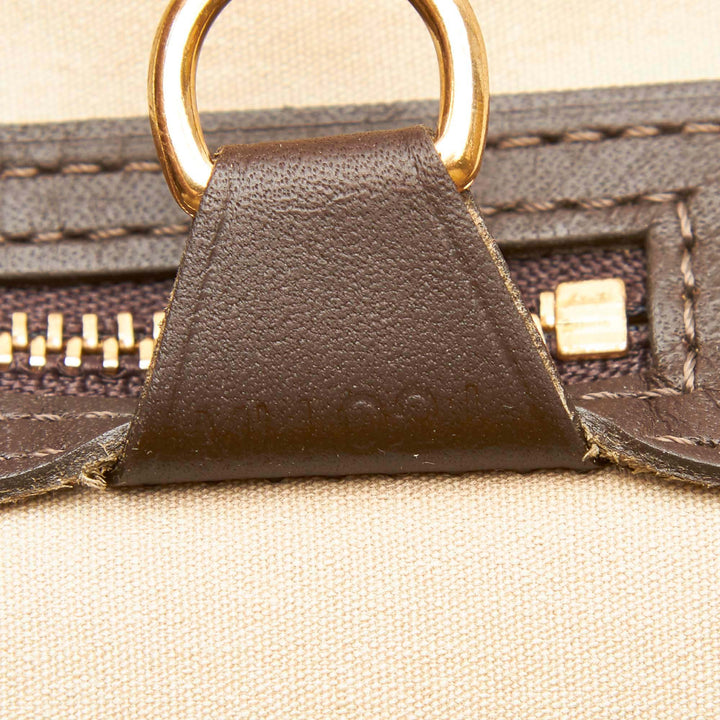alma haut mini lin canvas handbag