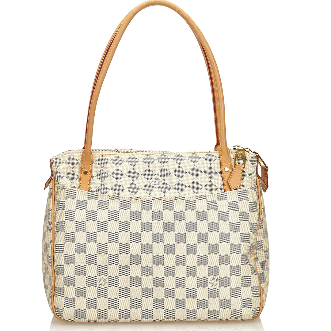 figheri pm damier azur canvas bag