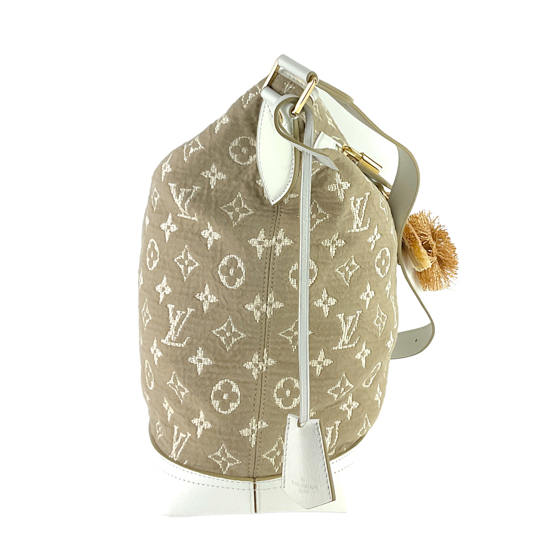 Sabbia Besace Blanc Monogram Canvas Limited Edition Bag