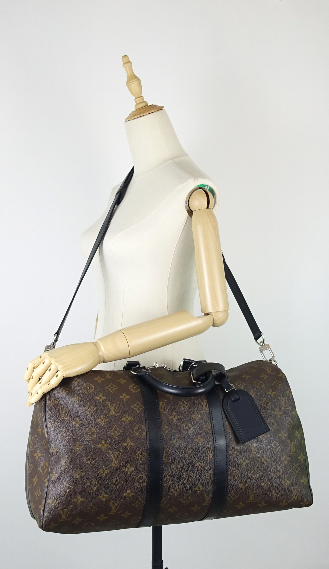 keepall 45 bandoulière macassar monogram canvas bag