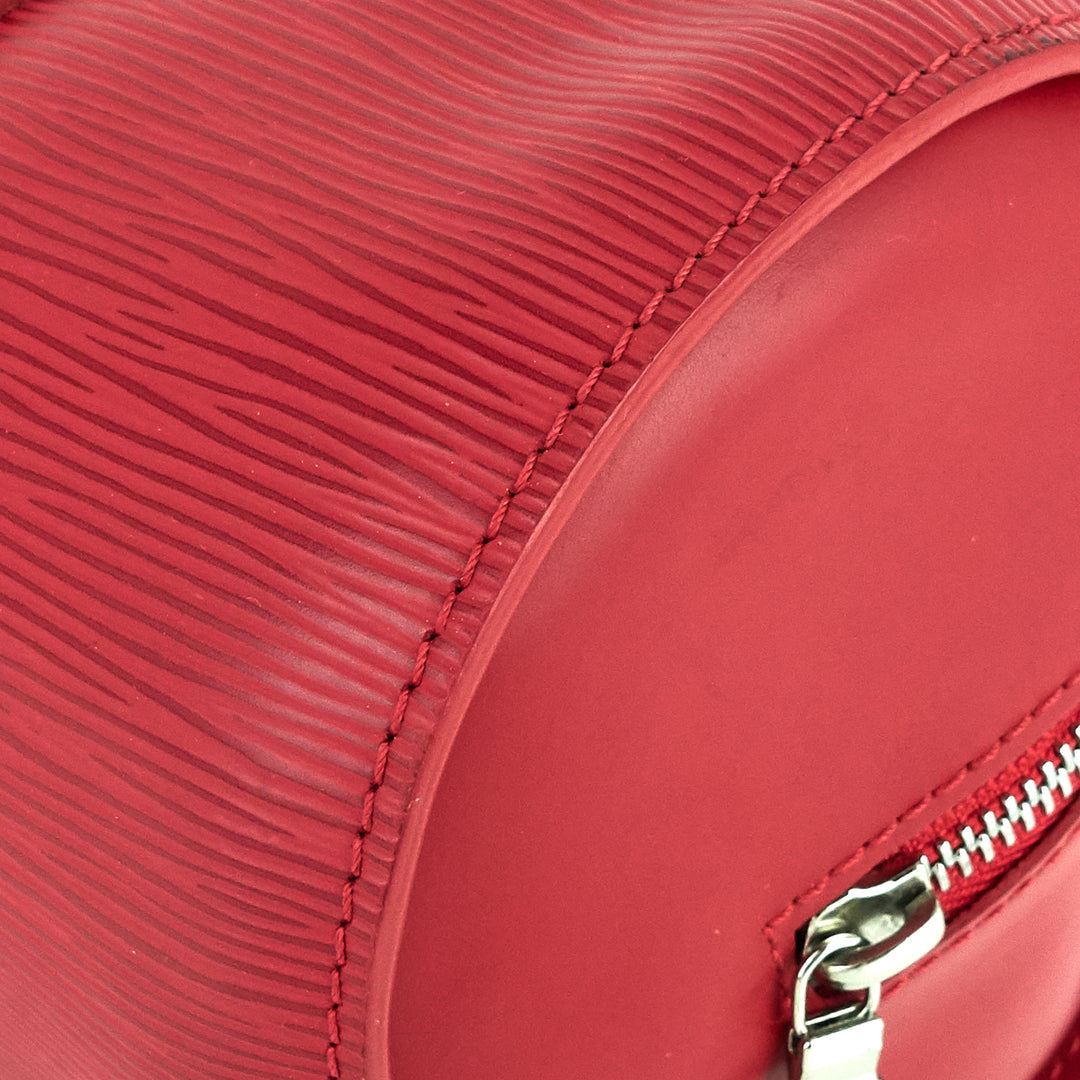 papillon 30 epi leather bag with pouch