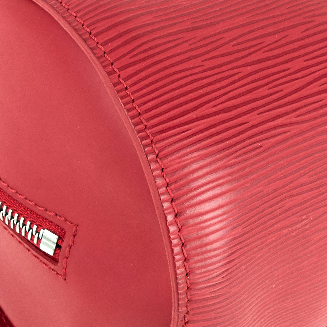 papillon 30 epi leather bag with pouch