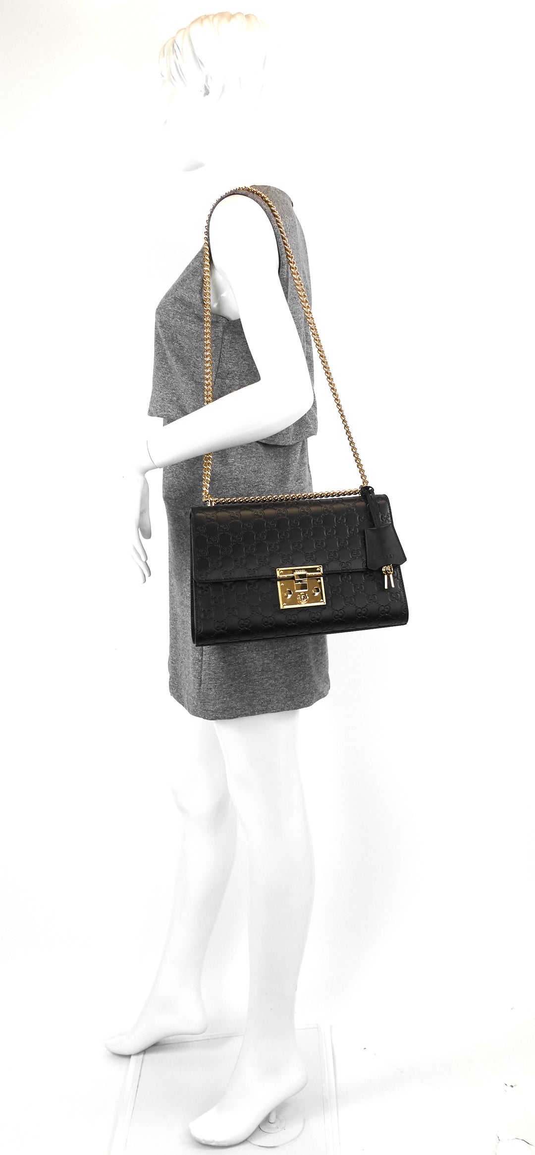padlock medium guccissima leather bag
