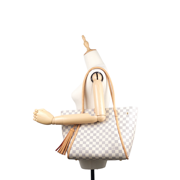 Propriano Damier Azur Canvas Tote Bag
