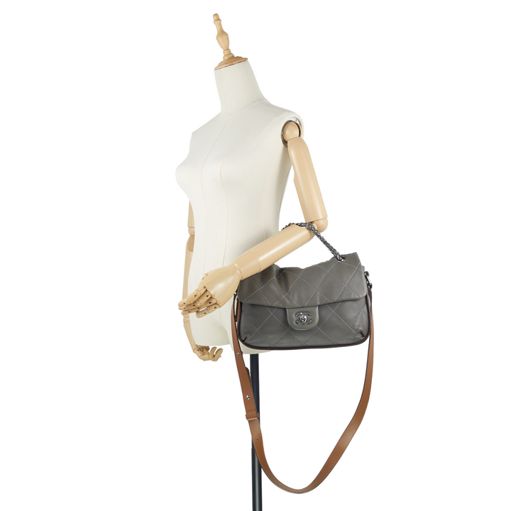 Country Chic Calfskin Leather Crossbody Bag