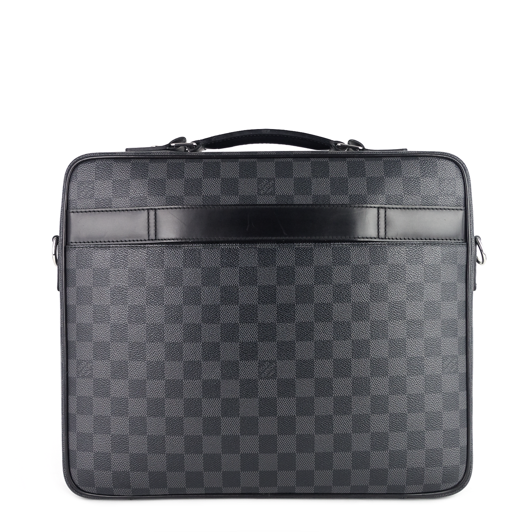 steeve damier graphite canvas briefcase bag