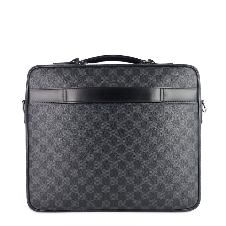 steeve damier graphite canvas briefcase bag