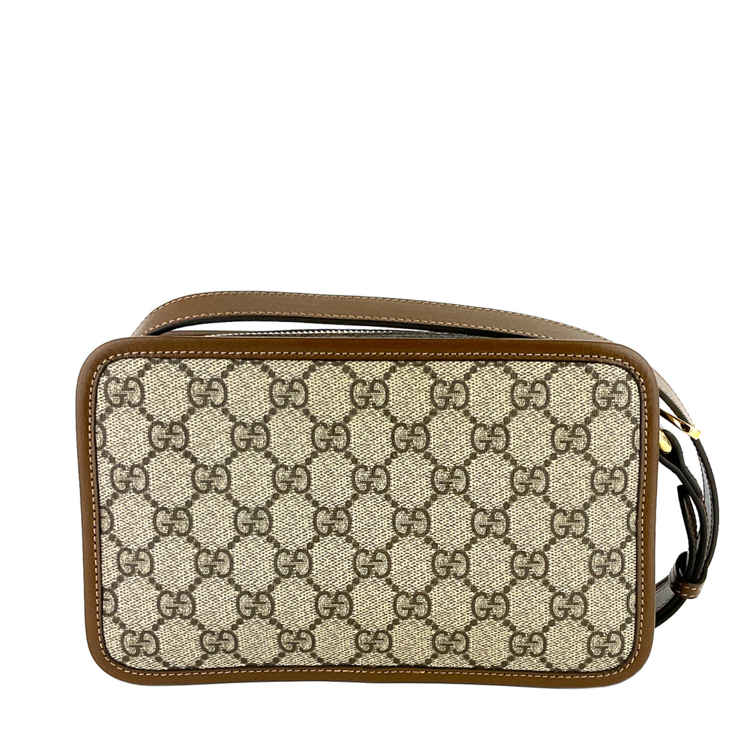 ‘Mini Bag with Interlocking G’ Monogram Canvas Bag