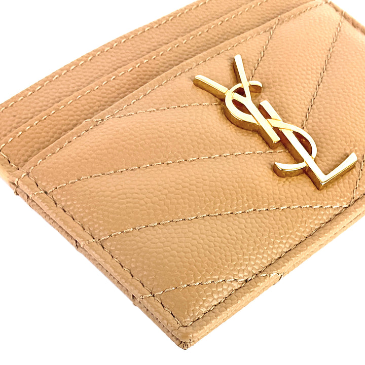 Grain de Poudre Leather Monogram Cardholder