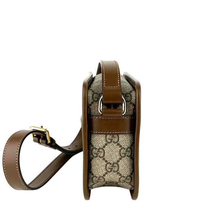 ‘Mini Bag with Interlocking G’ Monogram Canvas Bag