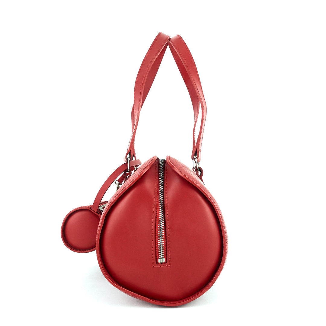papillon 30 epi leather bag with pouch