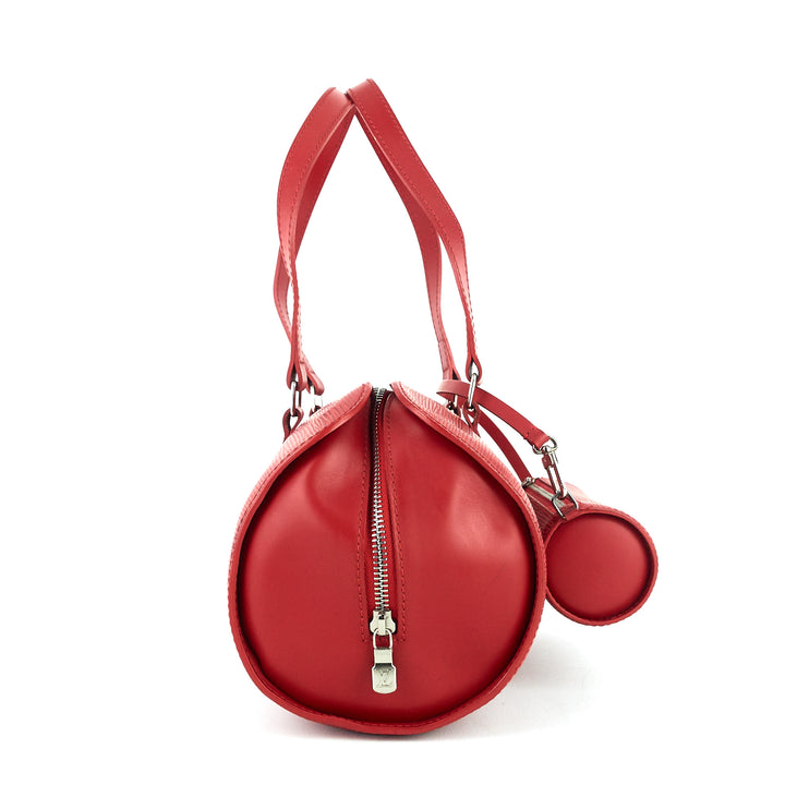 papillon 30 epi leather bag with pouch