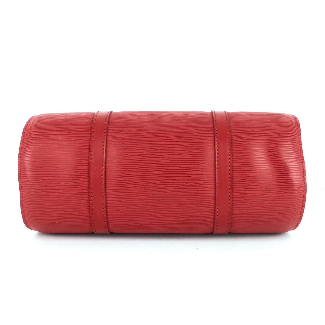 papillon 30 epi leather bag with pouch