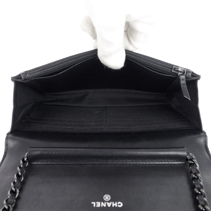 boy lambskin leather wallet on chain woc