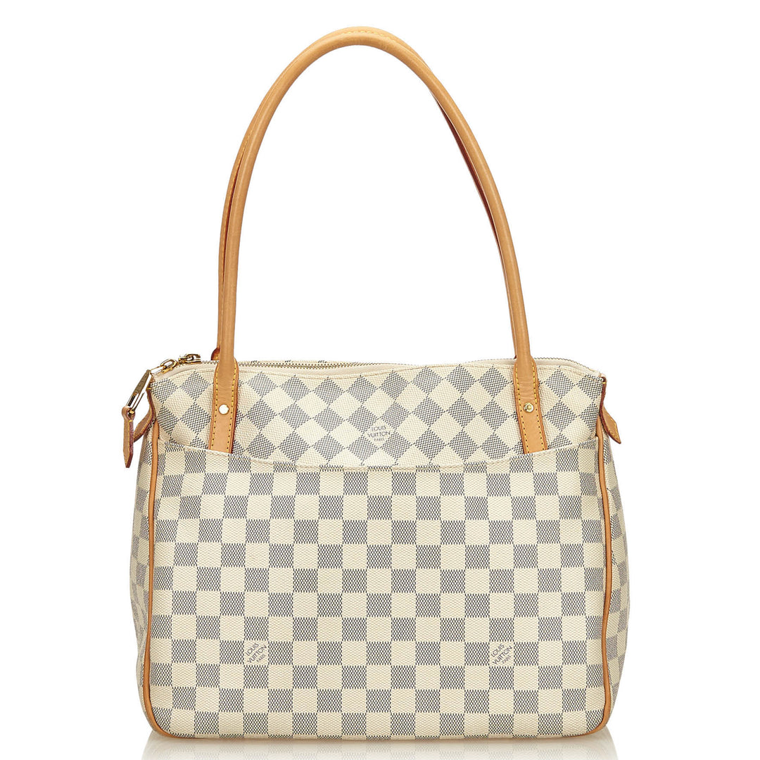figheri pm damier azur canvas bag