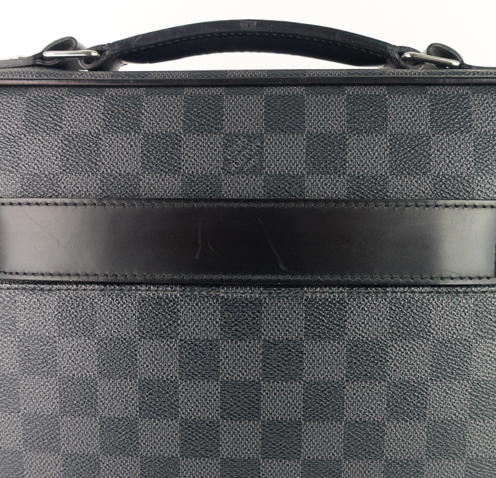 steeve damier graphite canvas briefcase bag