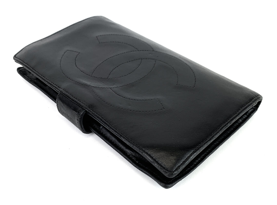 timeless cc lambskin leather wallet