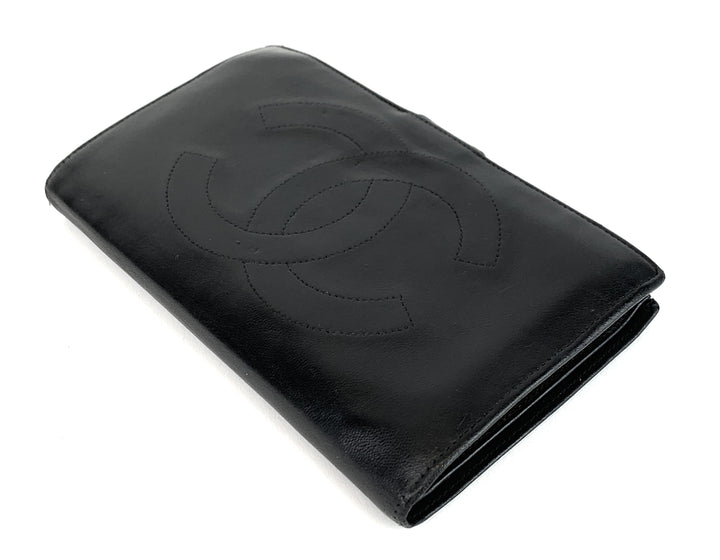 timeless cc lambskin leather wallet