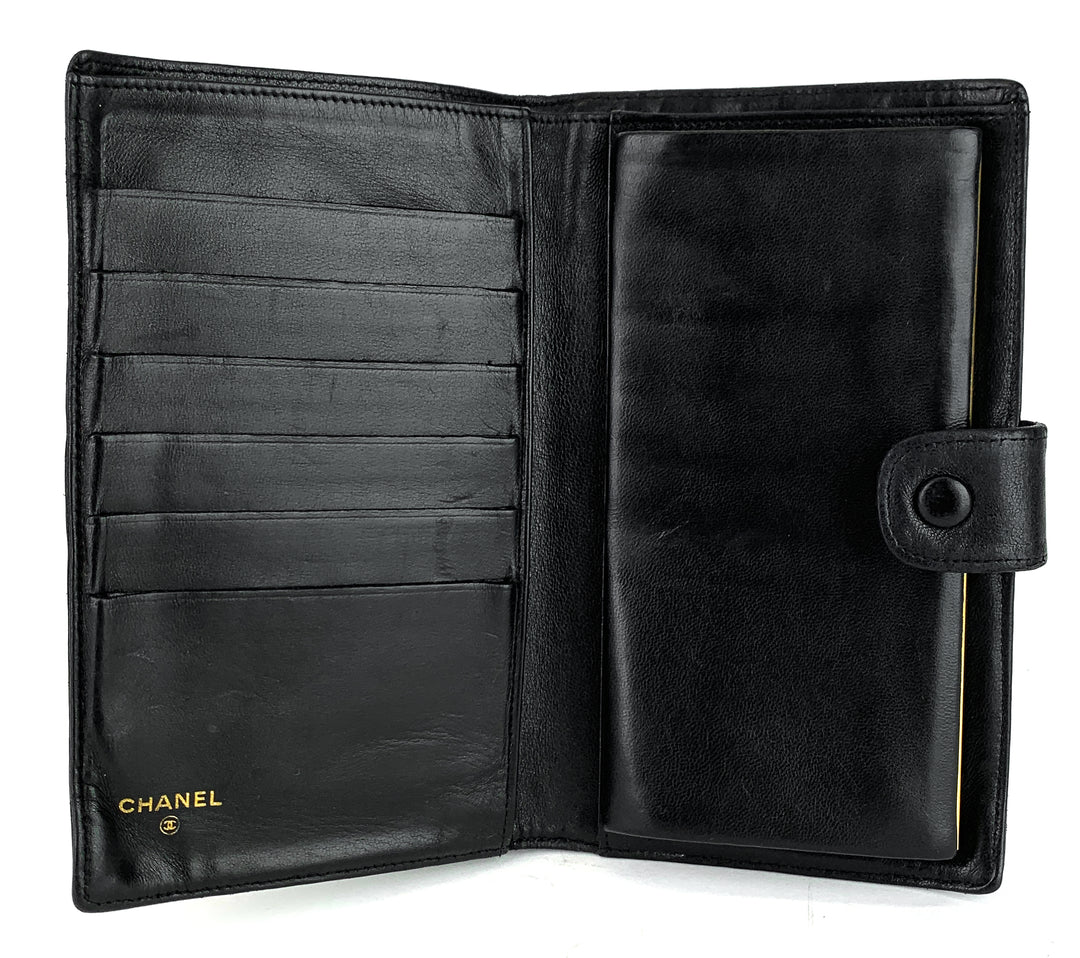 timeless cc lambskin leather wallet