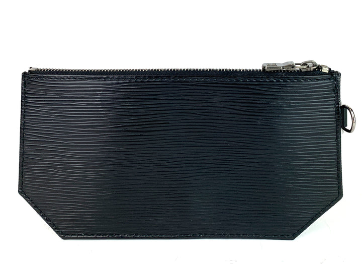 sac d'epaule gm black epi leather bag