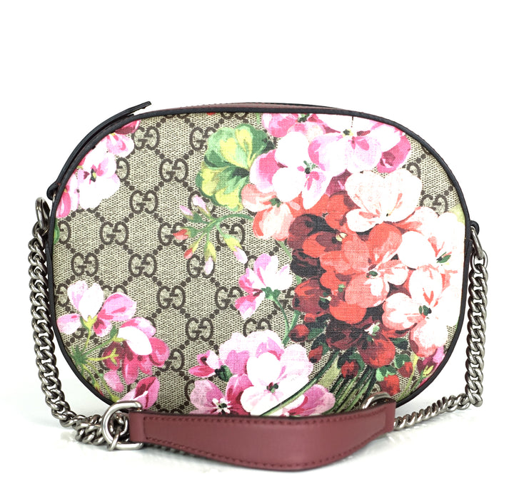 blooms monogram coated canvas mini crossbody bag