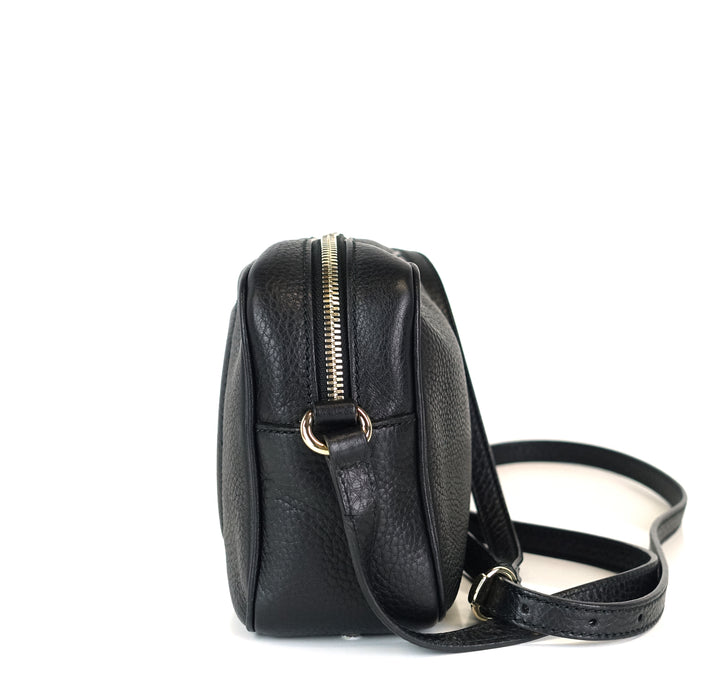 soho disco grained leather small crossbody bag