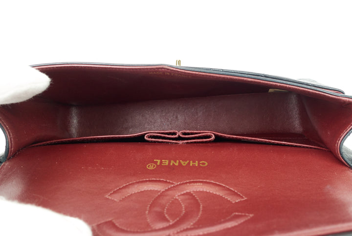classic double flap medium lambskin leather bag