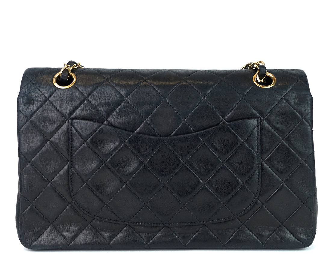 classic double flap medium lambskin leather bag