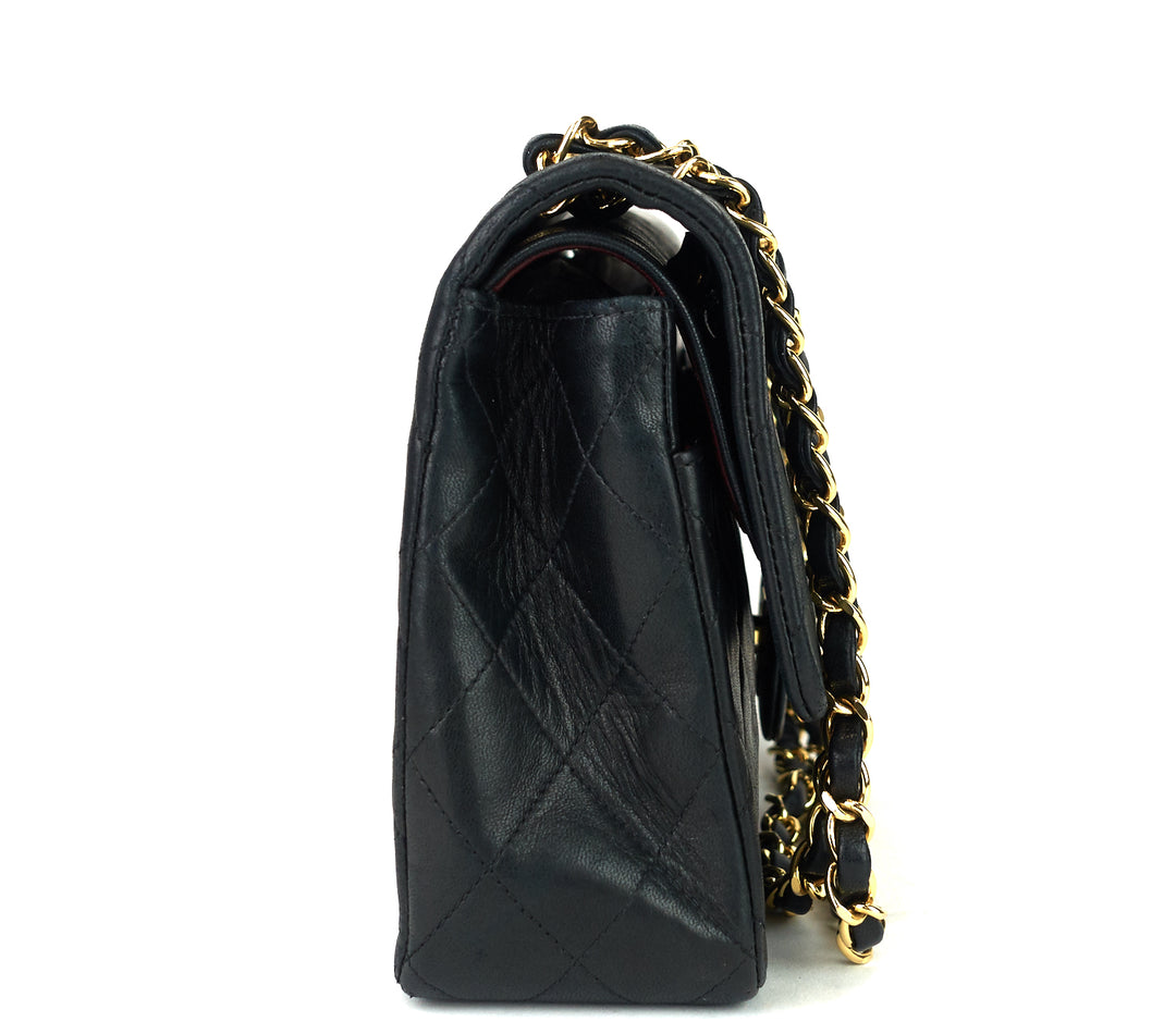 classic double flap medium lambskin leather bag