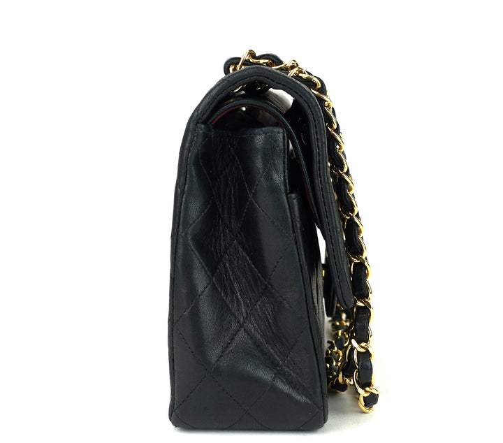 classic double flap medium lambskin leather bag