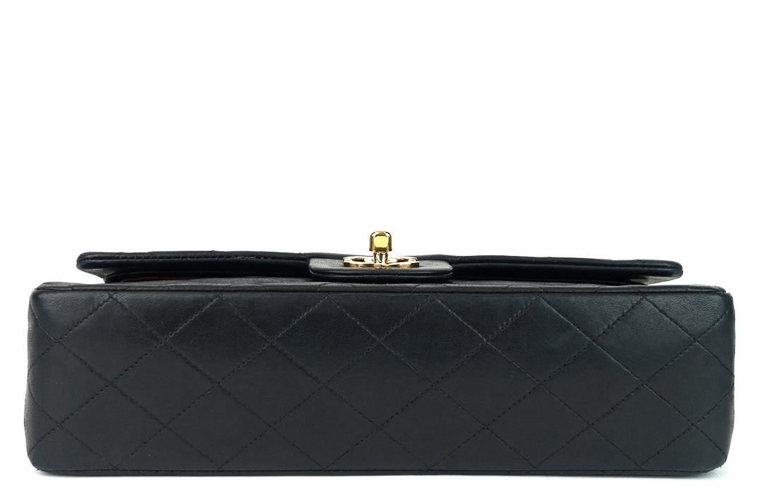 classic double flap medium lambskin leather bag