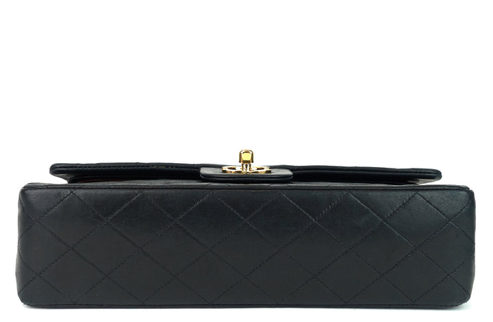 classic double flap medium lambskin leather bag