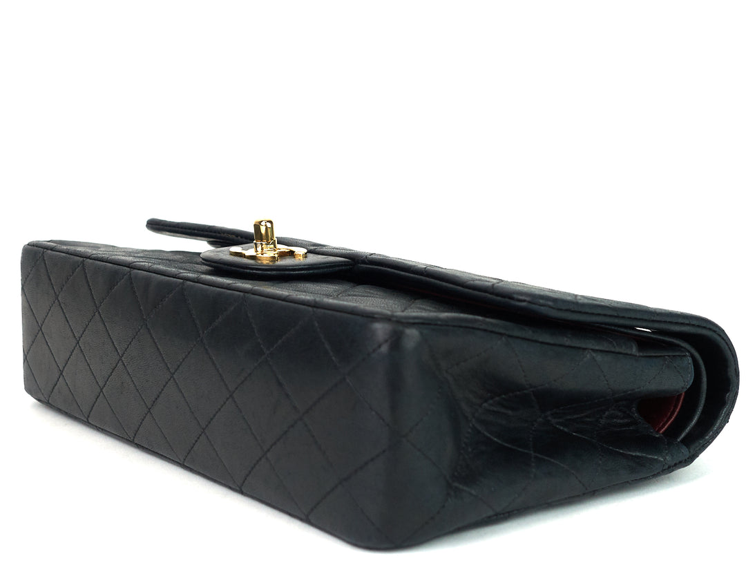 classic double flap medium lambskin leather bag